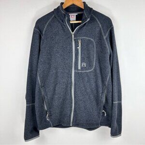 Avalanche Men’s Gorpcore Lightweight Casual Gray Fleece Jacket Size L.